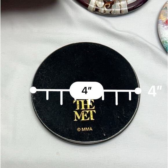 The Met Louis C. Tiffany Stained Glass Luminous Coasters Set of 4 - Picture 8 of 8